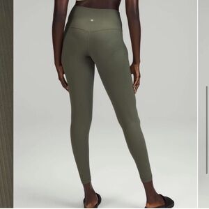 Lululemon Align™ Ribbed High-Rise Pant 28" in Army Green